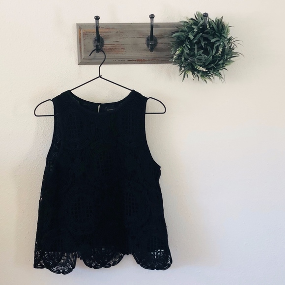Banana Republic Tops - Banana Republic Black Crochet Blouse S